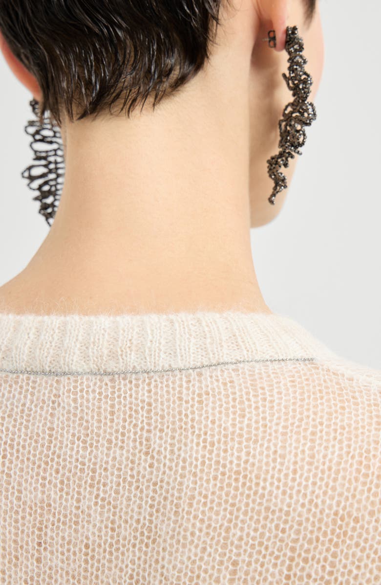 Brunello Cucinelli Mohair and wool sweater, Alternate, color, Ivory