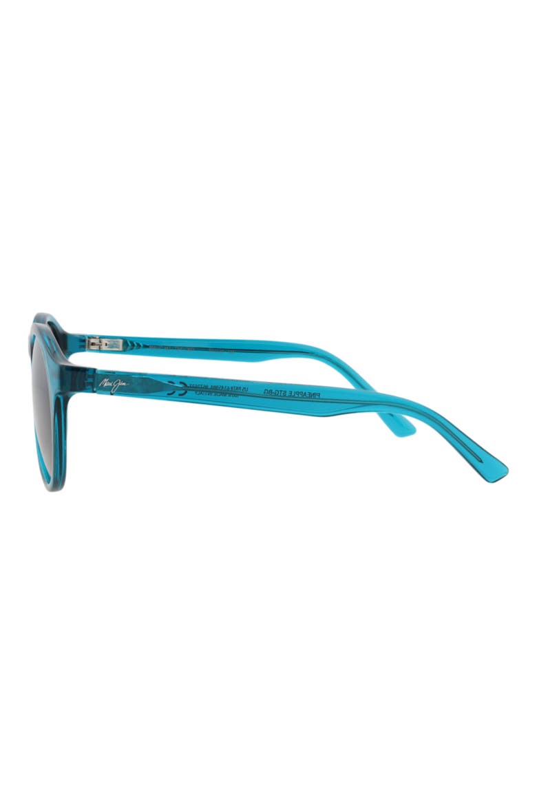 50mm Polarized Bi-Gradient Round Sunglasses, Alternate, color, TEAL TEAL GREY