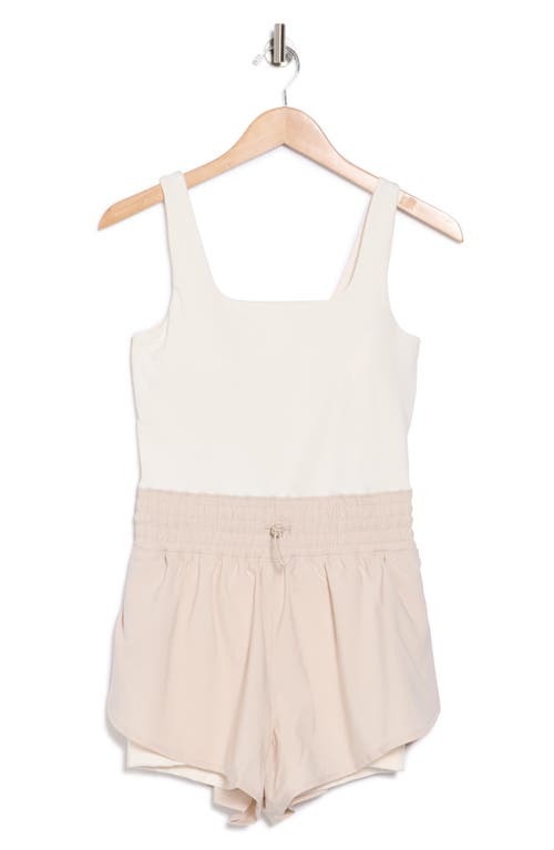 Yogalicious Lux Stevie Sleeveless Hybrid Active Romper In White