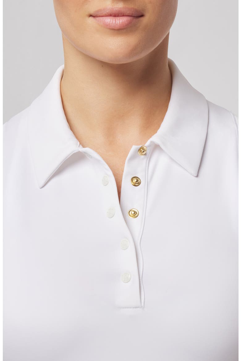 Lucie Sleeveless Golf Polo, Alternate, color, WHITE