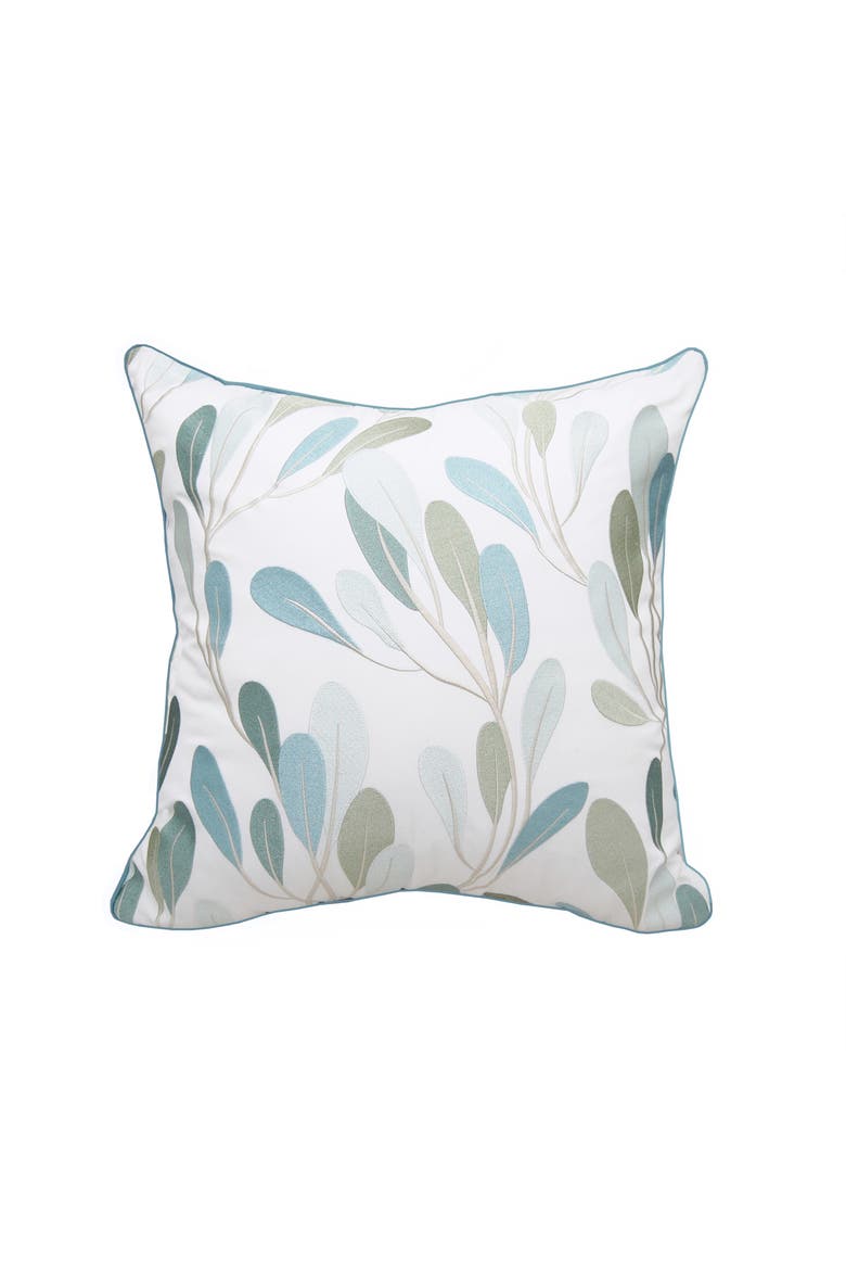 Sea Vine Indoor/Outdoor Accent Throw Pillow 20" x 20", Main, color, Blue