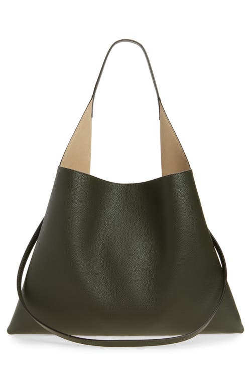 Ree Projects Large Clare Pebbled Leather Tote In Green