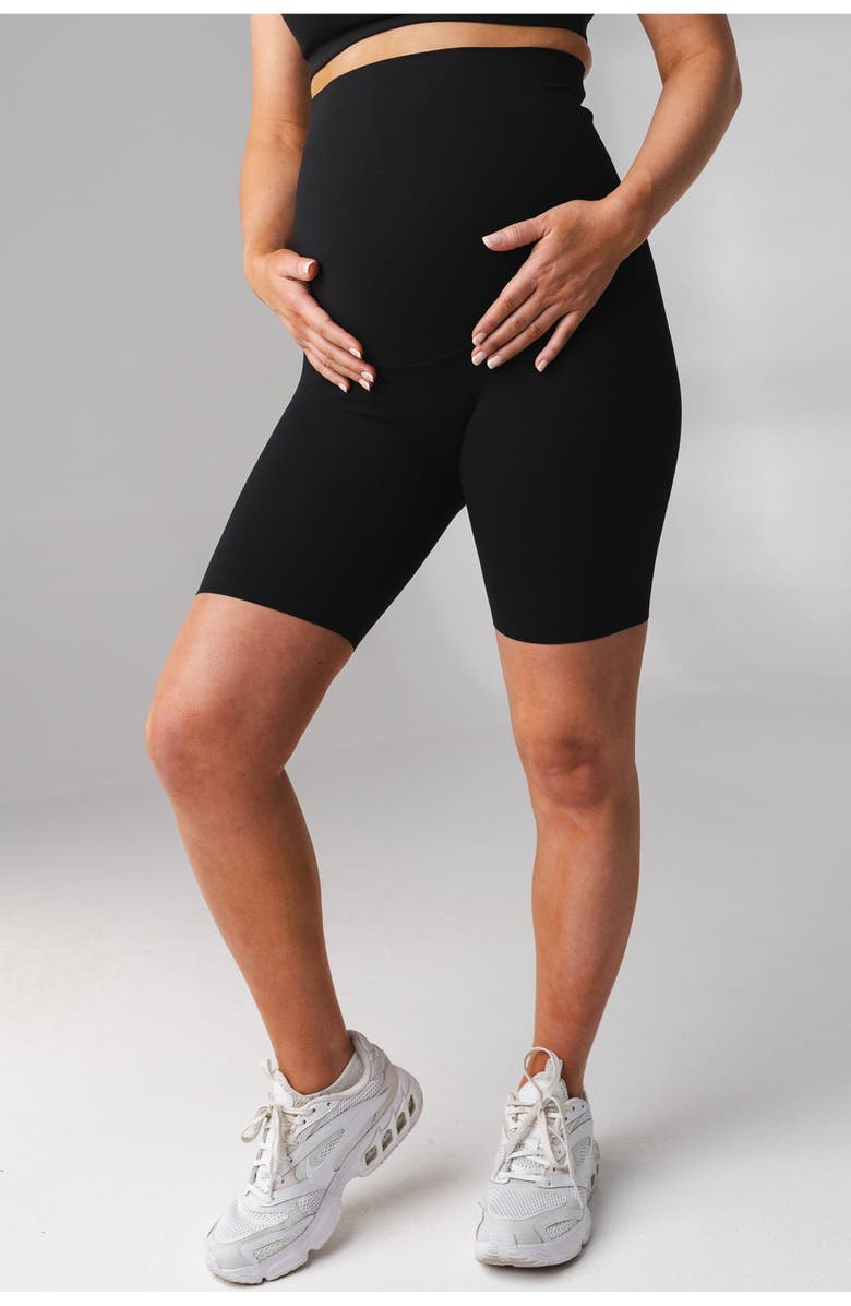 Vitality Cloud II Maternity Biker Short, Main, color, Midnight