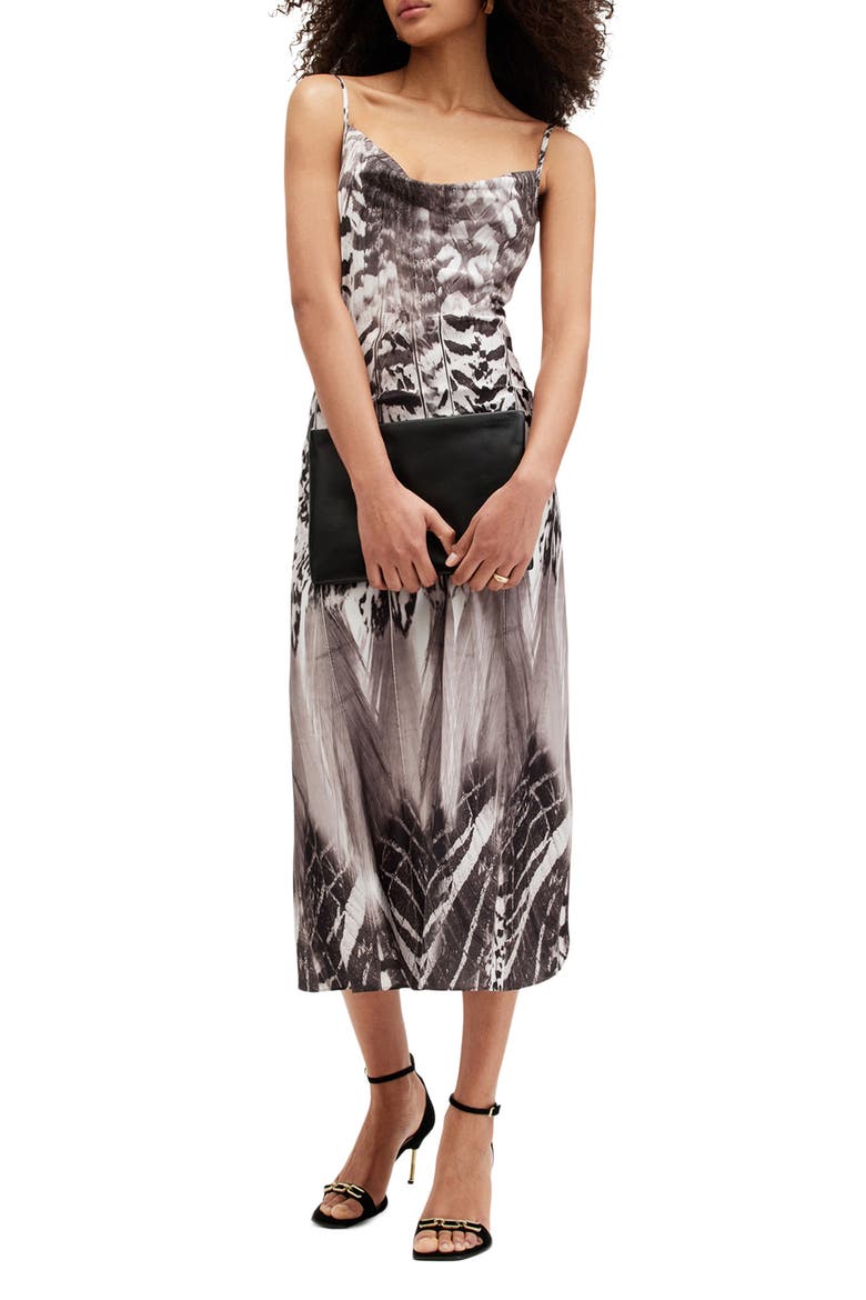 Hadley Sierra Mix Print Slipdress, Alternate, color, WHITE