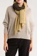 Portolano Colorblock Lambswool & Angora Blend Knit Scarf