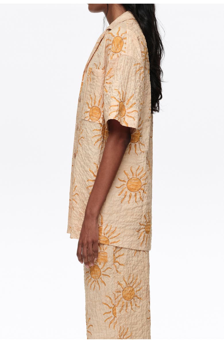 Bimba y Lola Textured Cotton Oversize Shirt, Alternate, color, Bimba By The South