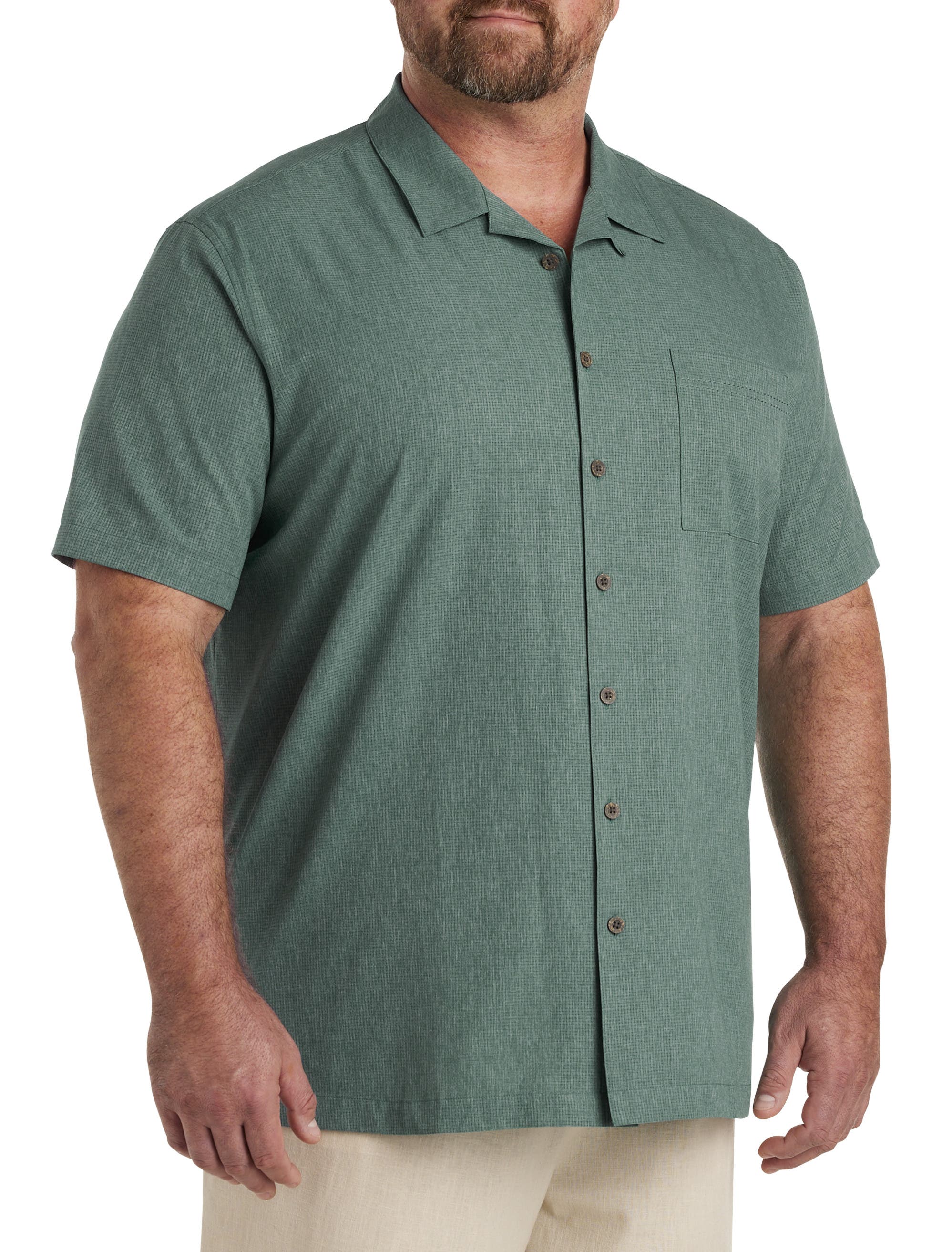 Big & Tall Solid Camp Shirt - image 5