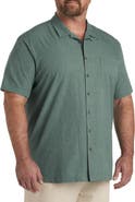 Oak Hill by DXL Big & Tall Solid Camp Shirt