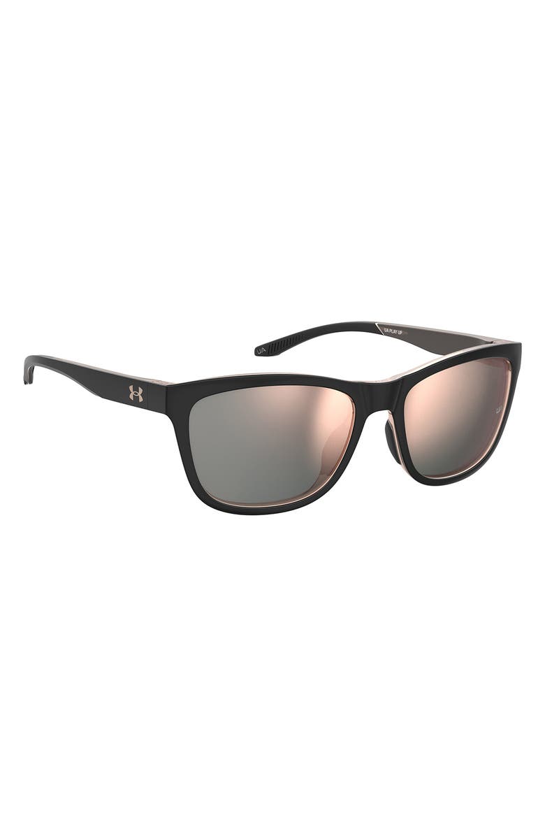Under Armour Play Up Square Sunglasses, Alternate, color, Black Pink