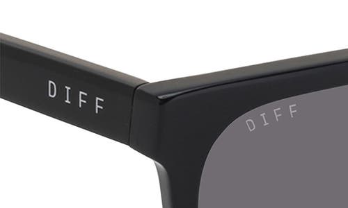 Diff Jake Polarized Rectangular Sunglasses In Black