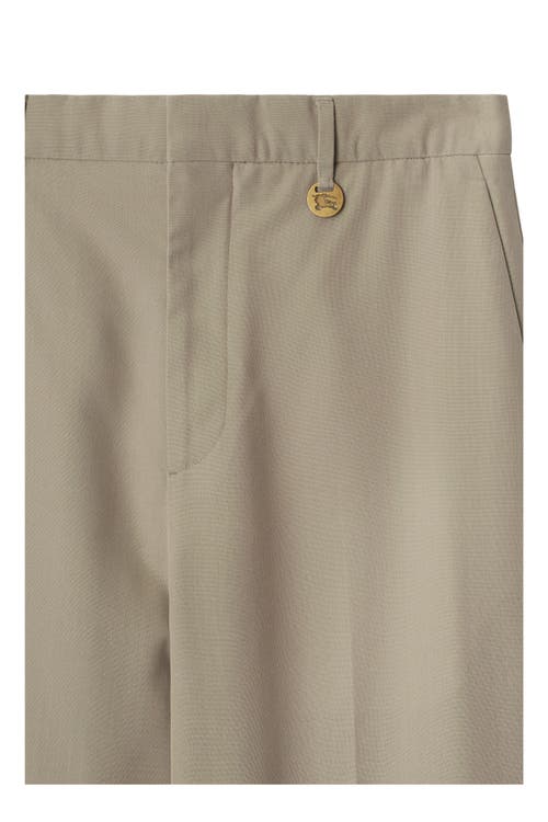 Burberry Silk Tailored Trousers In Crater