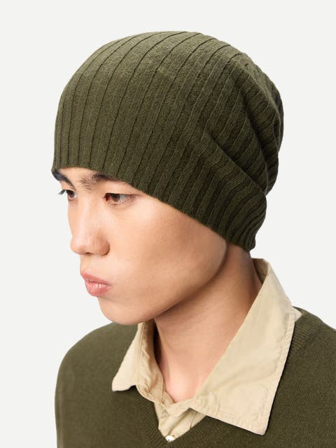 Cashmere Rib Knit Hat