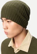 GOBI Mongolian Cashmere Cashmere Rib Knit Hat
