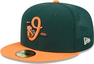 New Era Men's New Era Dark Green/Orange Baltimore Orioles 2026 City Connect Batting Practice 59FIFTY Fitted Hat