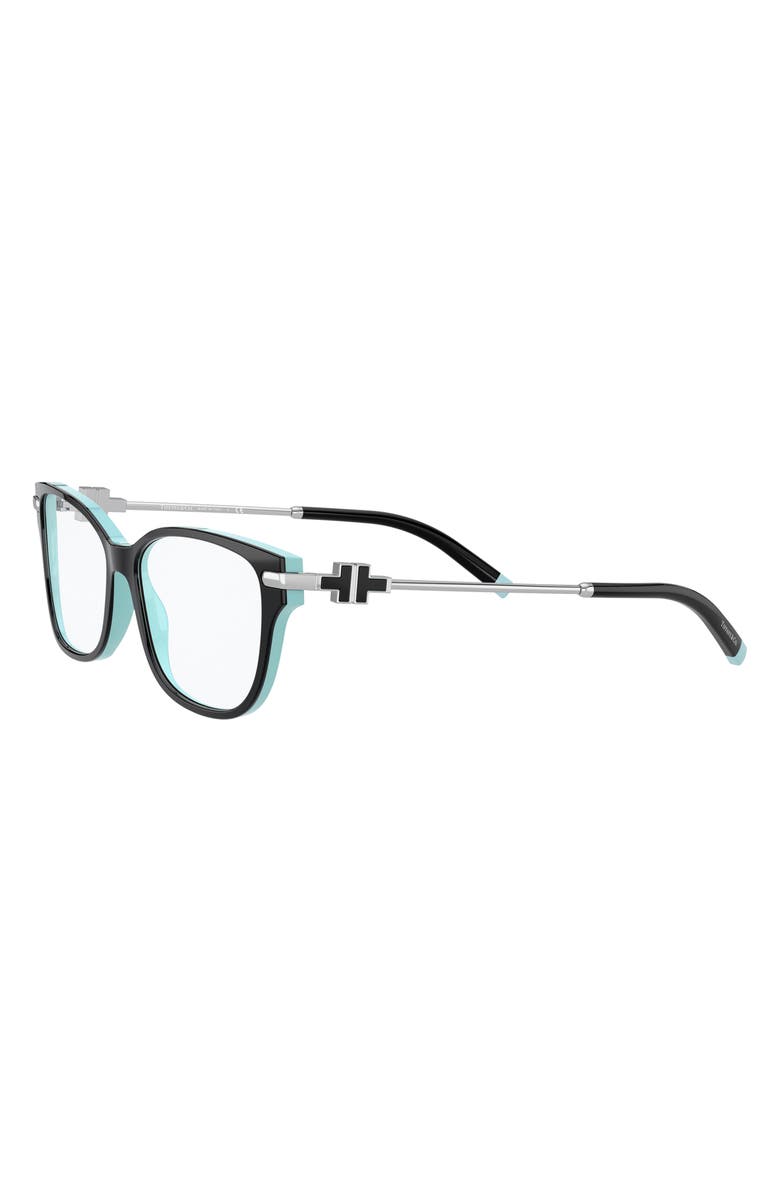 Tiffany & Co. 54mm Rectangular Optical Glasses, Alternate, color, Black Blue
