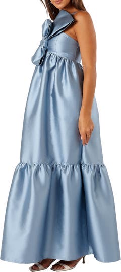 Betina Bow One-Shoulder Gown