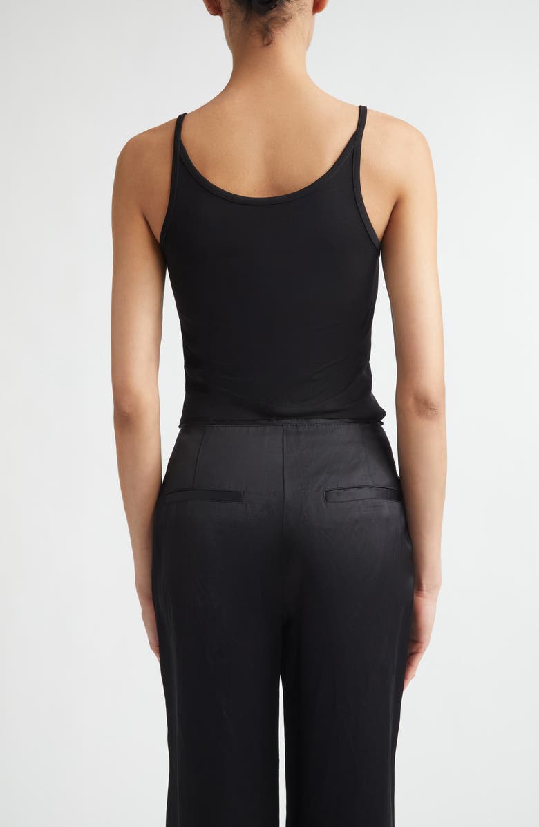 TOTEME Fluid Scoop Neck Jersey Tank, Alternate, color, Black