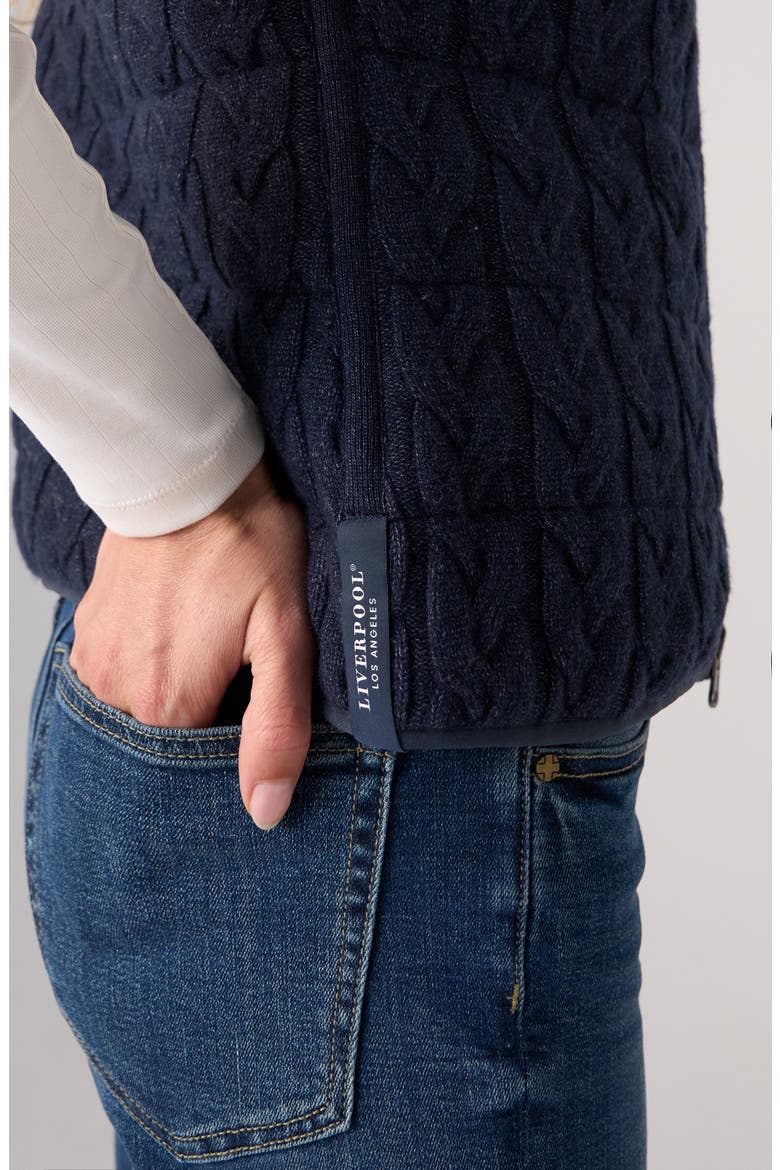 Reversible Quilted Vest, Alternate, color, HEATHER NAVY