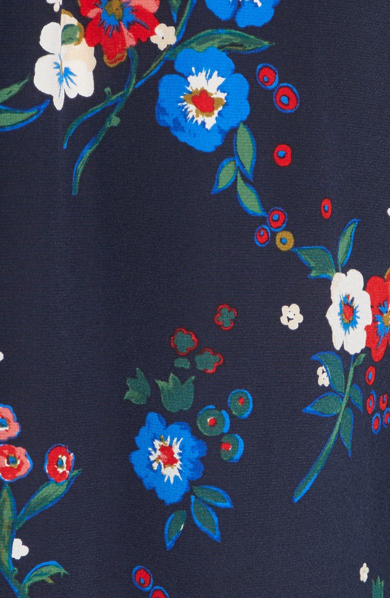 Tory Burch Gabrielle Floral Silk Shirtdress, Alternate, color,
