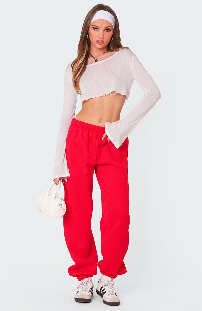 EDIKTED Clark Oversize Sweatpants, Alternate, color, Red