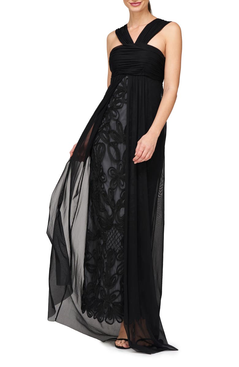 JS Collections Sena Soutache Gown, Alternate, color, 