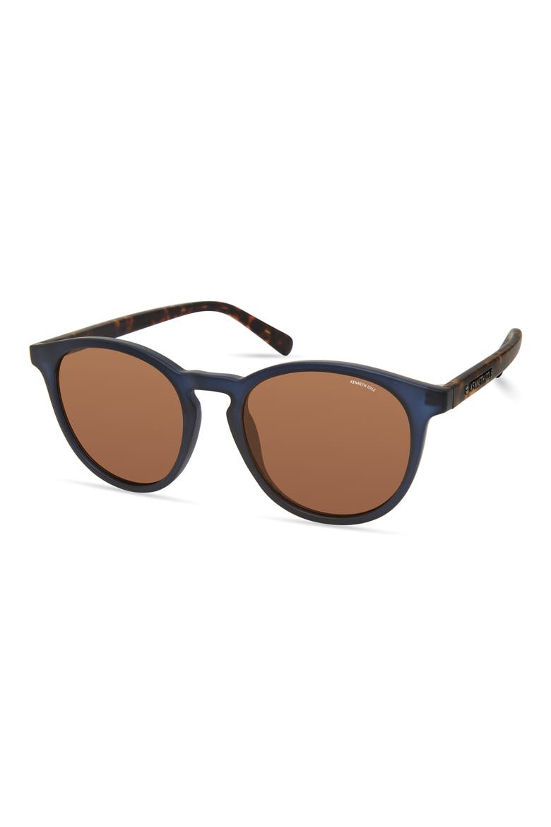 51mm Round Sunglasses, Main, color, MATTE BLUE / BROWN