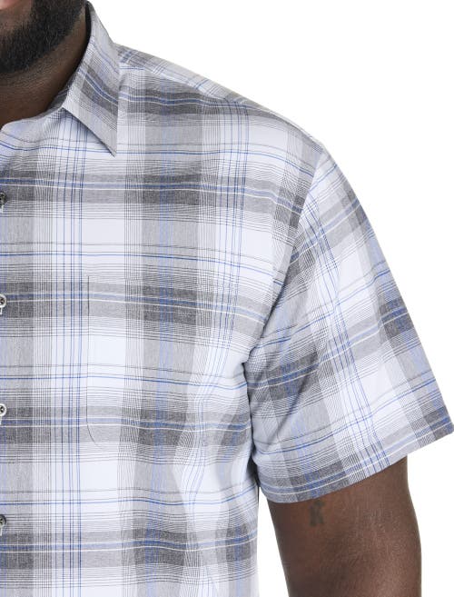 Harbor Bay By Dxl Big & Tall Microfiber Large Plaid Sport Shirt