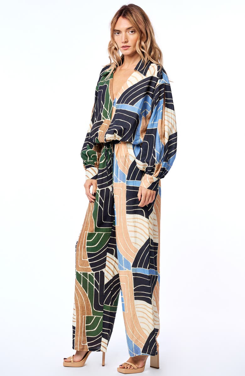 CIEBON Emarae Abstract Print Surplice Neck Top, Alternate, color, 