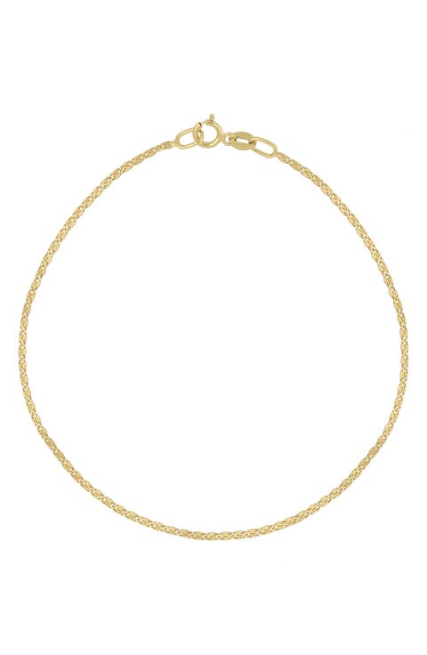 14K Gold Chain Bracelet