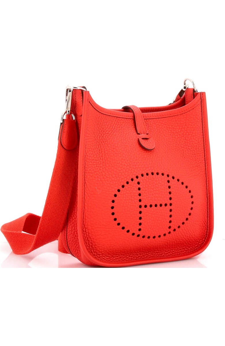 Pre-Owned Hermes Evelyne Bag Gen III Clemence TPM, Alternate, color, Rouge Tomate