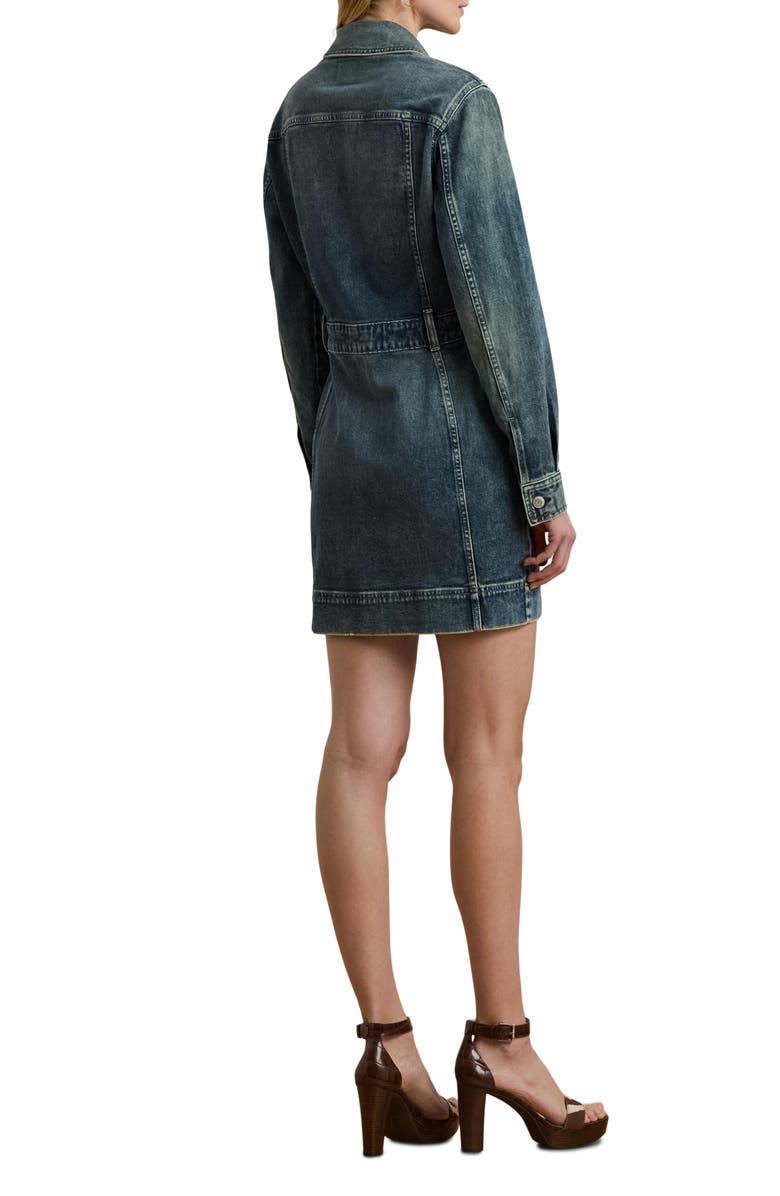 Lauren Ralph Lauren Long Sleeve Denim Shirtdress, Alternate, color,