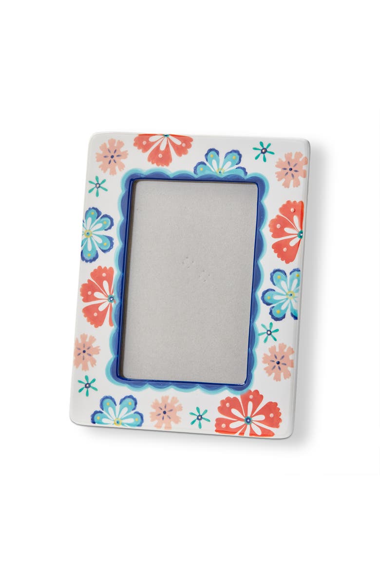 Eclectic Fun 4x6 Photo Frame Multi Earthenware MDF Glass 7x0.5x9 in, Main, color, Multicolored