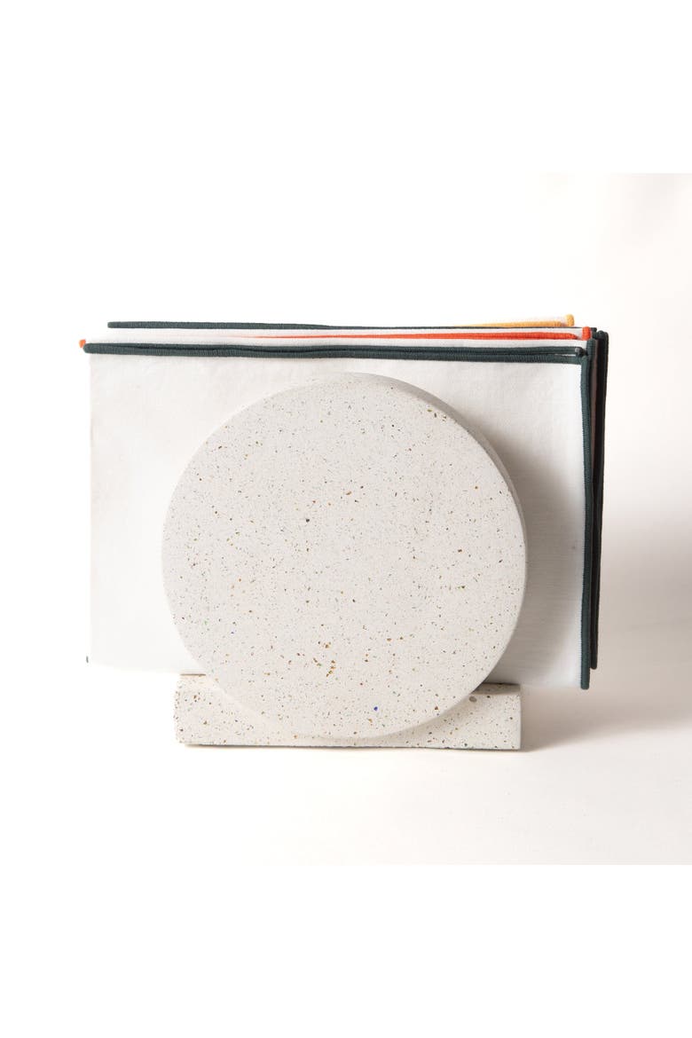 Napkin Holder, Alternate, color, White Terrazzo