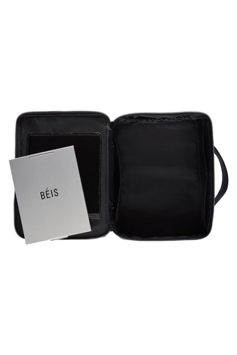 Travel Cosmetics Case, Alternate, color, BLACK