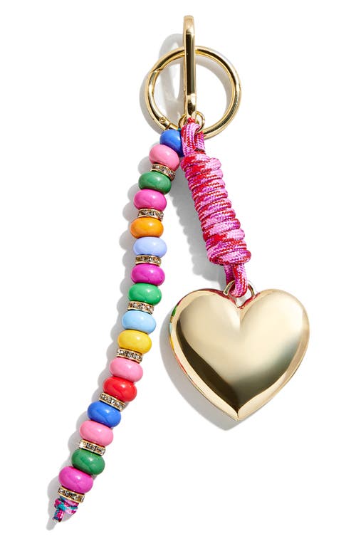 Baublebar Statement Heart Beaded Key Ring Bag Charm In Multi