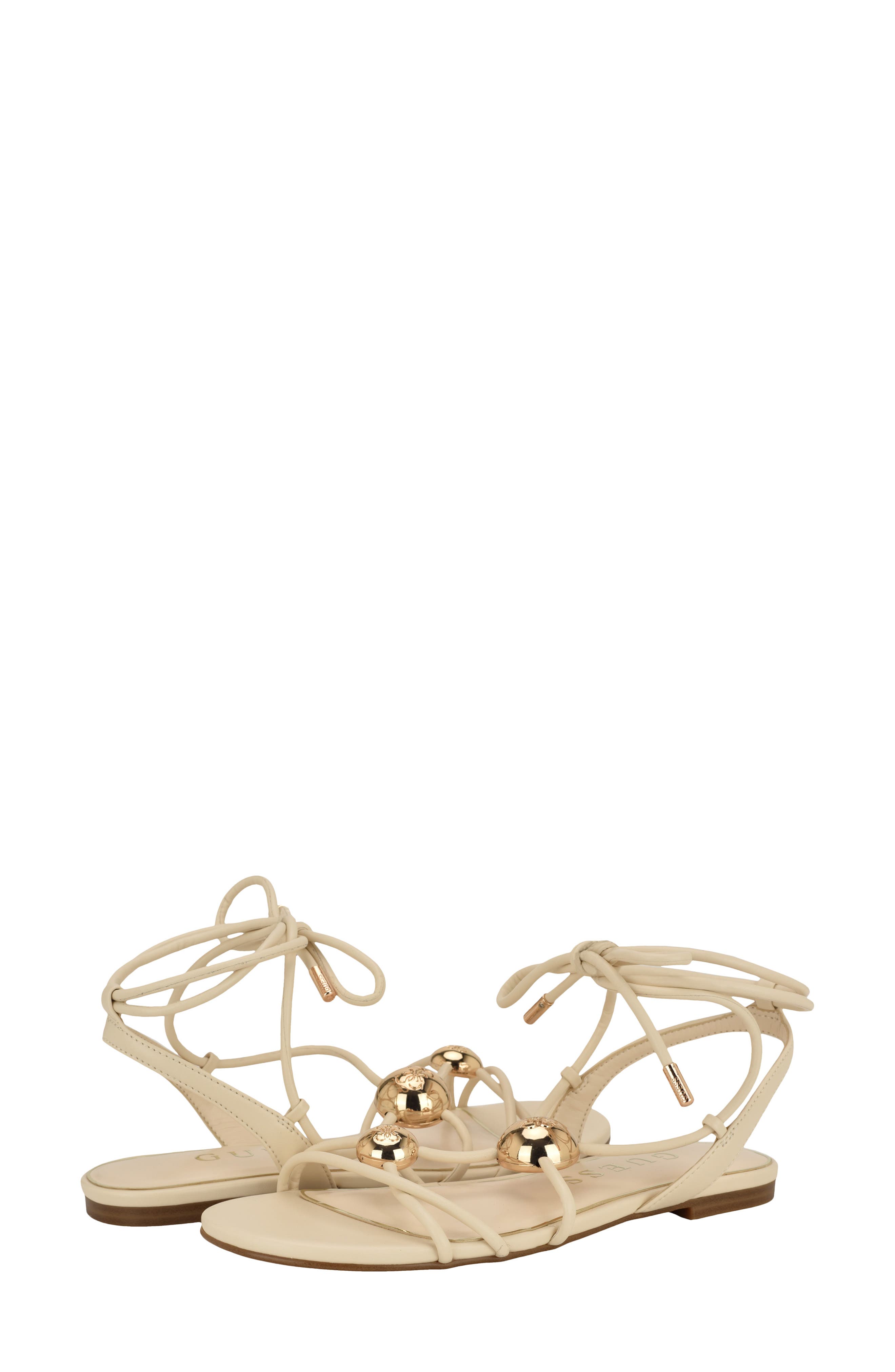 Tabell Ankle Wrap Sandal, Alternate, color, IVORY