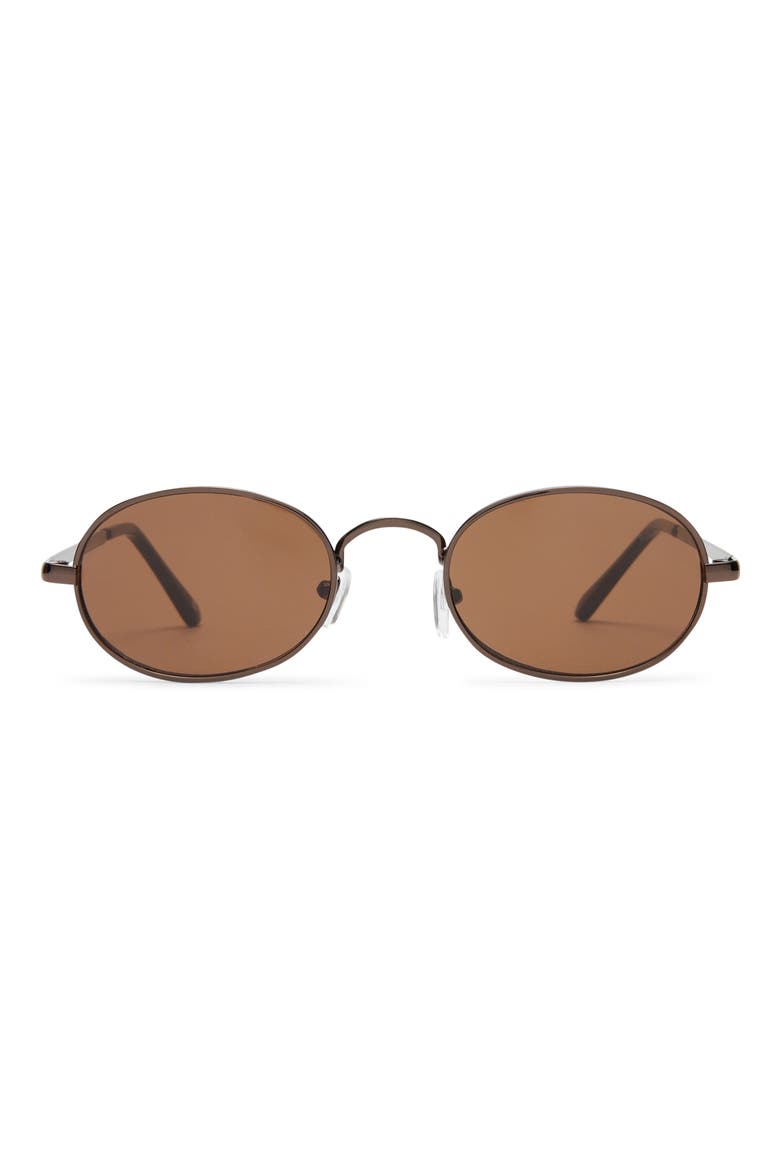 Regulus 49mm Small Oval Sunglasses, Main, color, CHOCOLATE/CHOCOLATE MONO