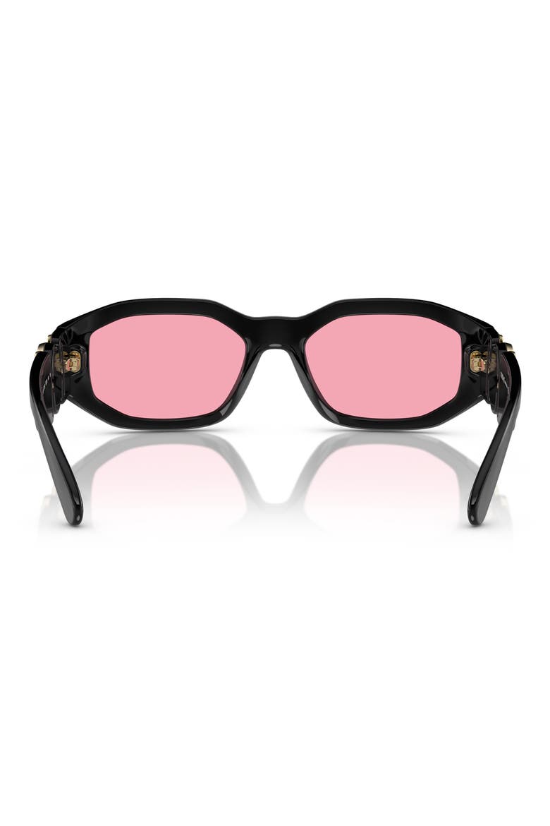 Biggie 53mm Round Sunglasses, Alternate, color, BLACK RED