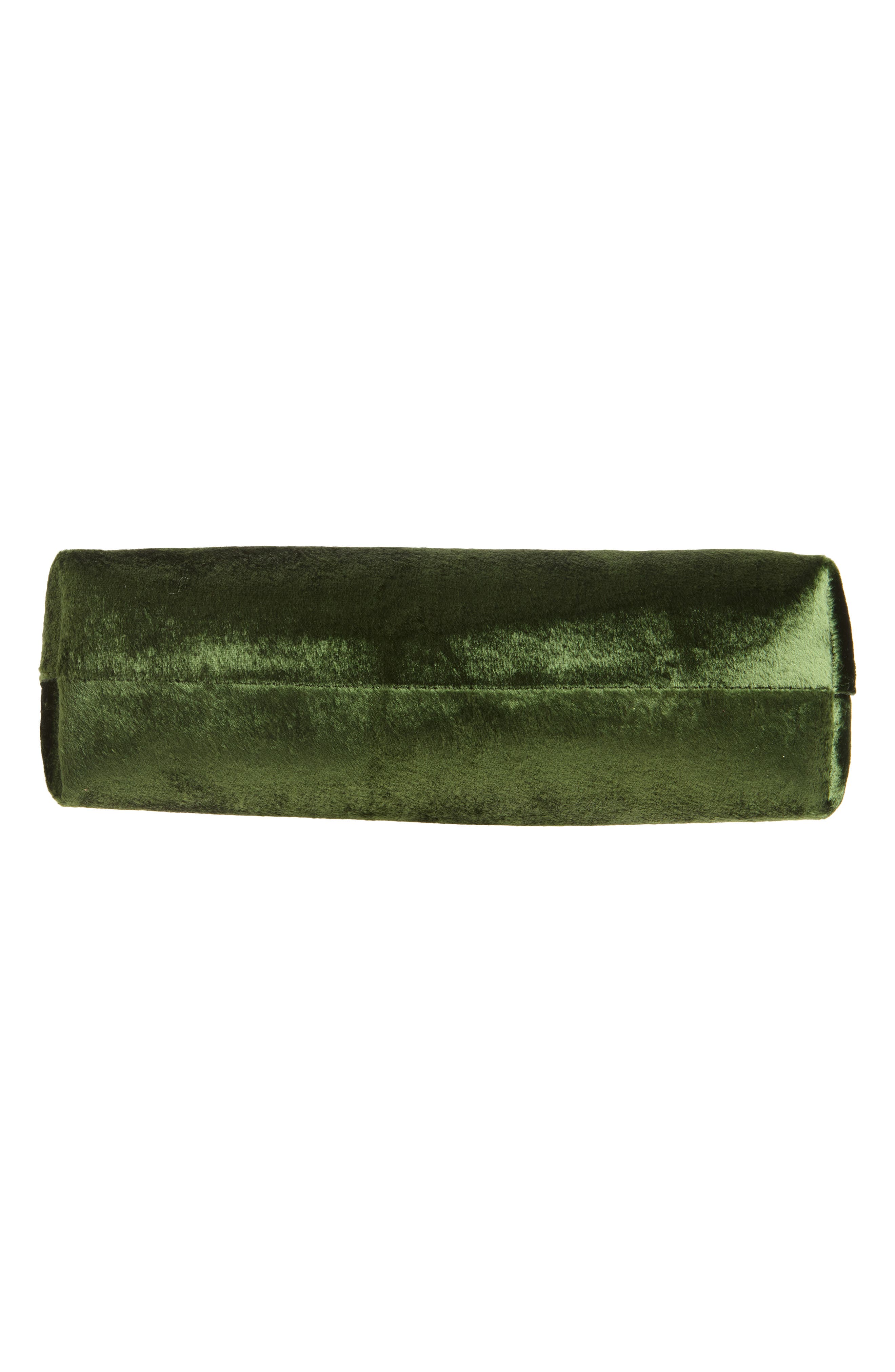 Rhea Metal Handle Velvet Hobo Bag, Alternate, color, OLIVE