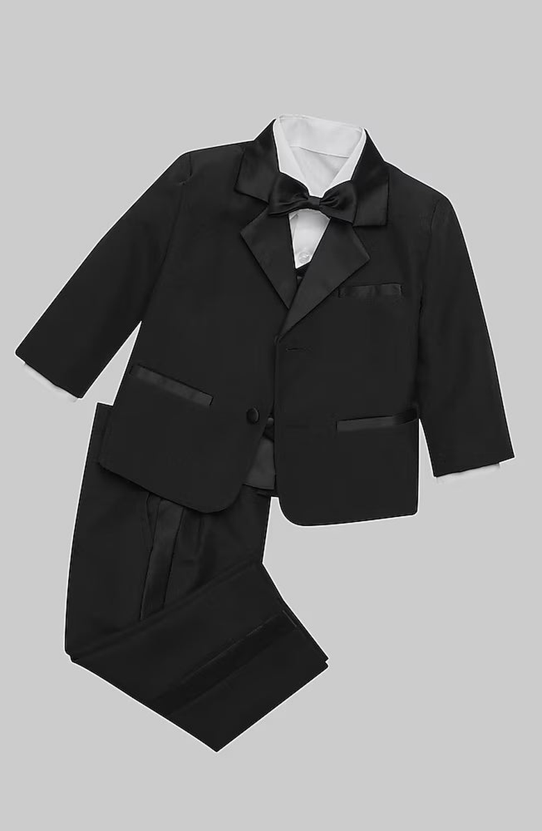 Peanut Butter Collection Kids' Bond 5-Piece Tuxedo, Alternate, color, Black