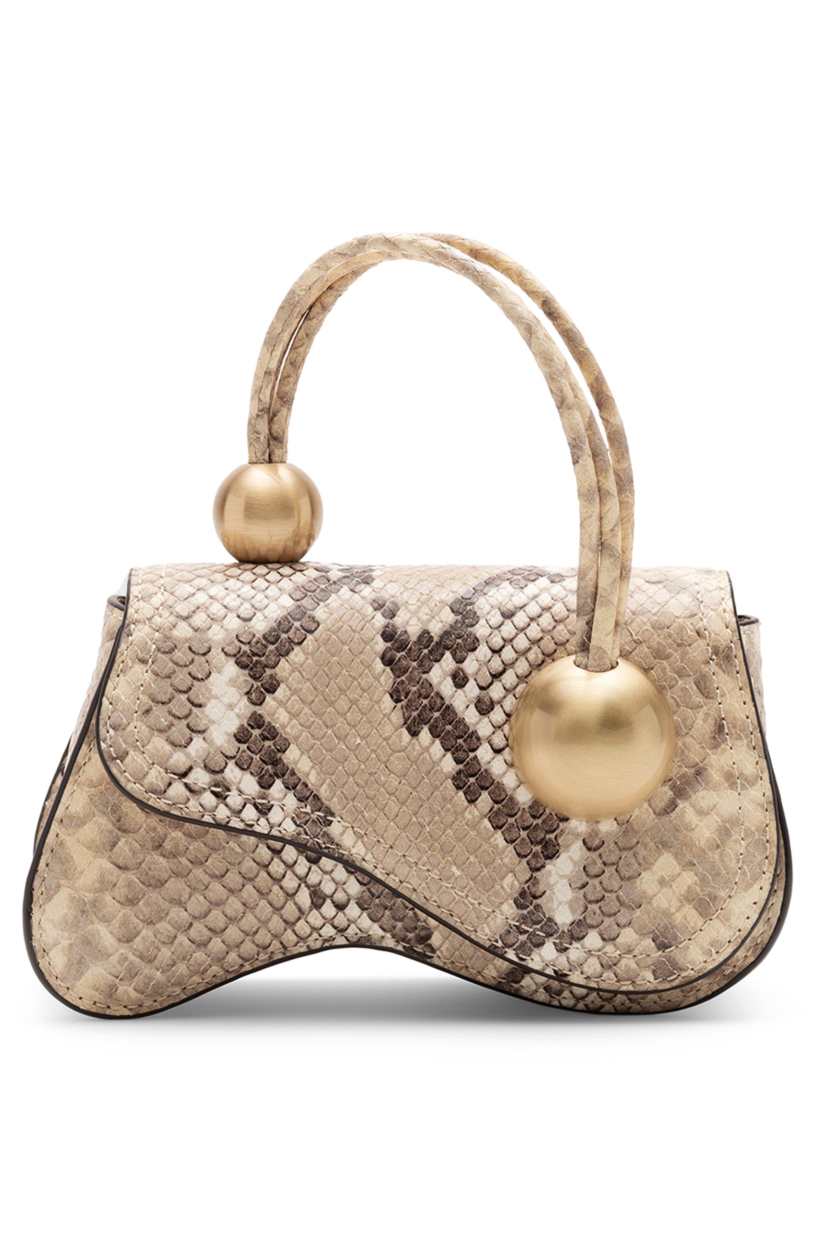 Kazia Nano Snake Embossed Leather Crossbody, Alternate, color, FADED PYTHON