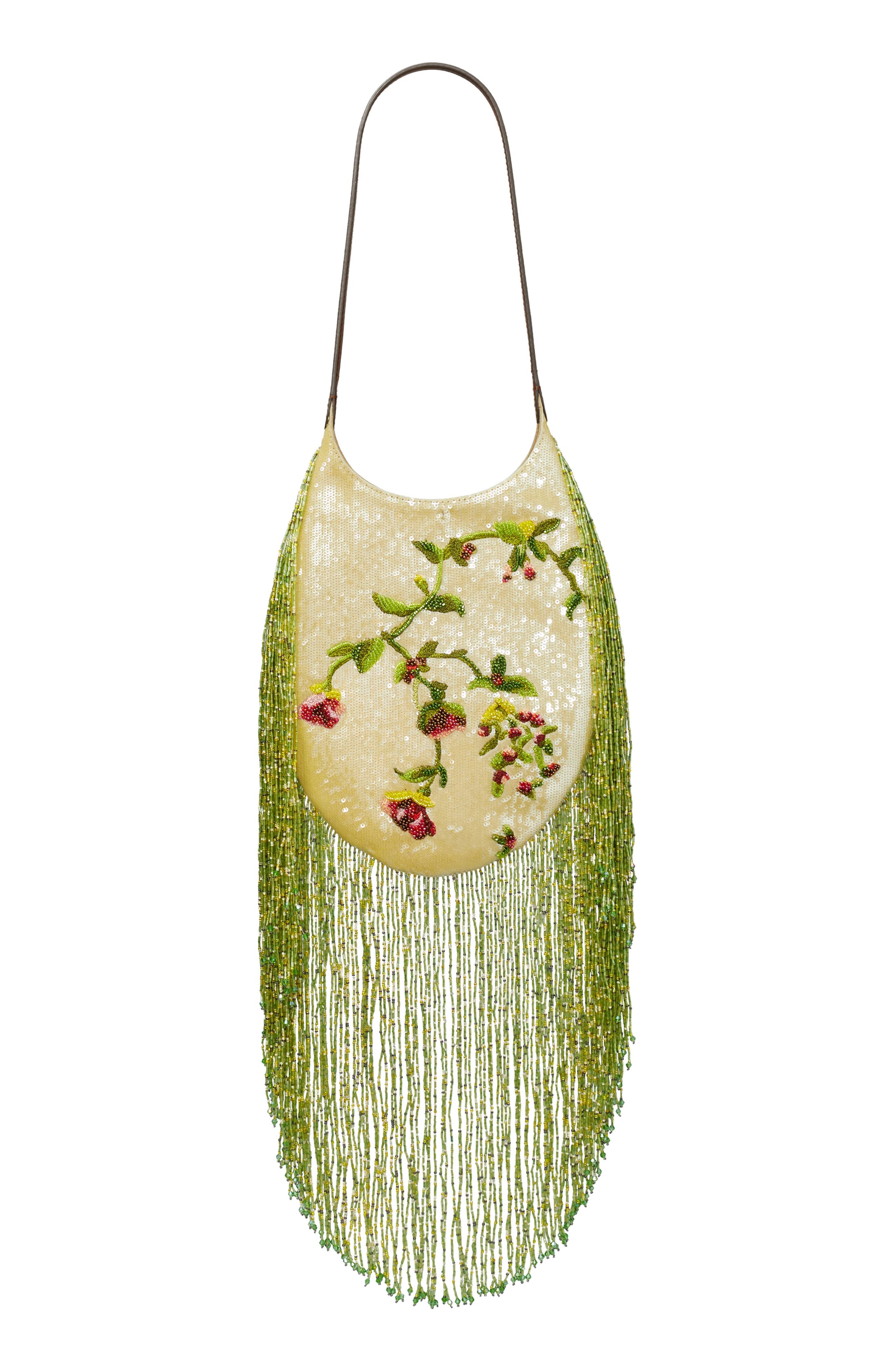 Tory Burch Pierced Embellished Small HandBag, Main, color, Beige Multi