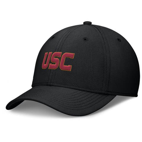 Men's Nike Black USC Trojans Rise SwooshFlex Dri-FIT Hat