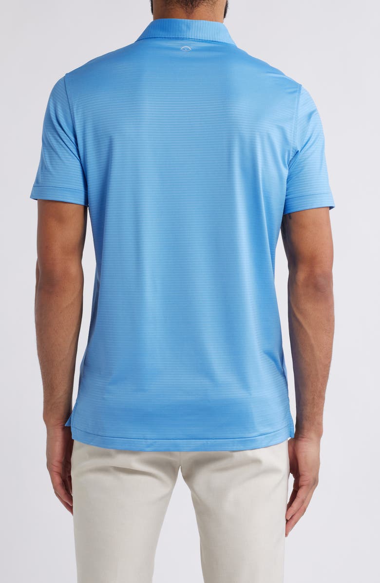Peter Millar Empire Stripe Performance Jersey Polo, Alternate, color, Fountain Blue