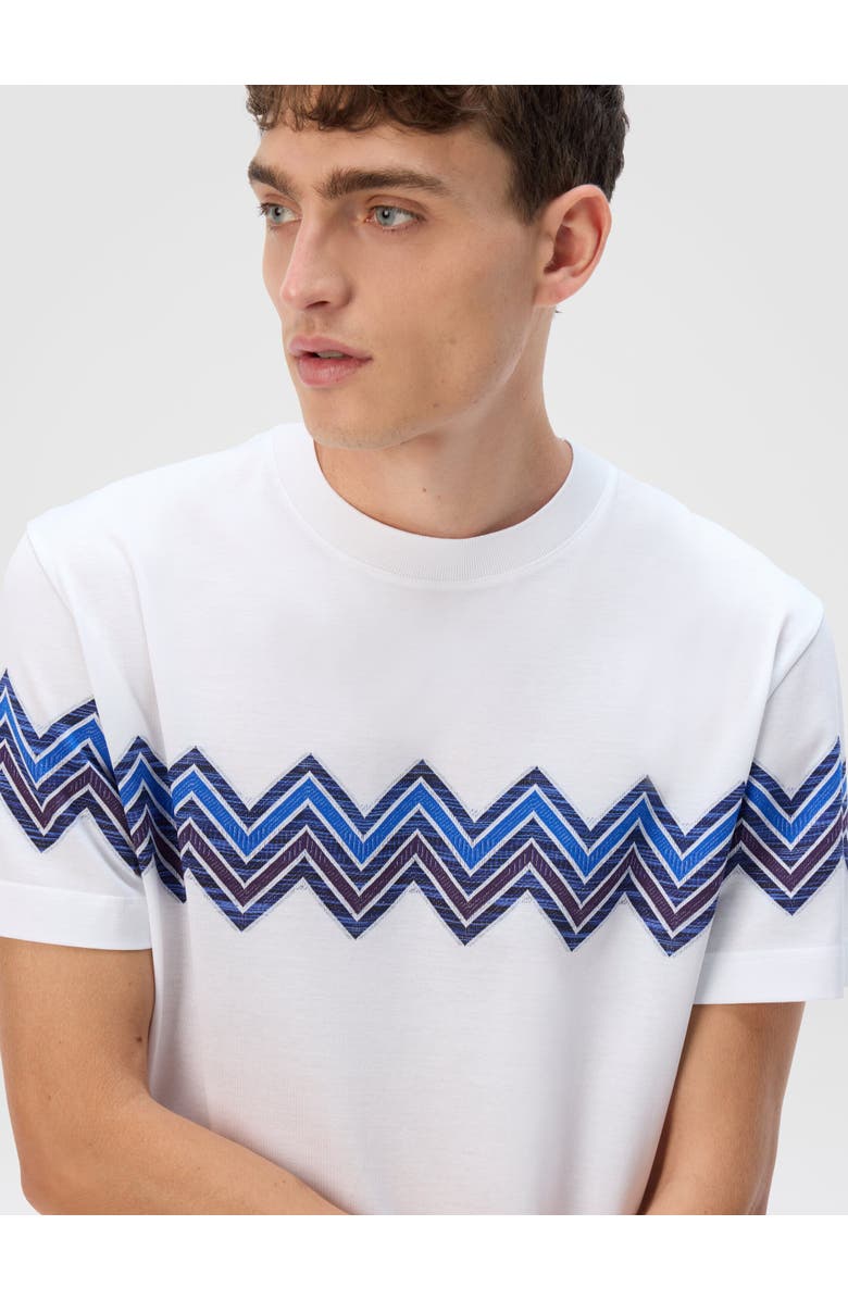 Missoni T-shirt With Maxi Chevron Insert, Alternate, color, White