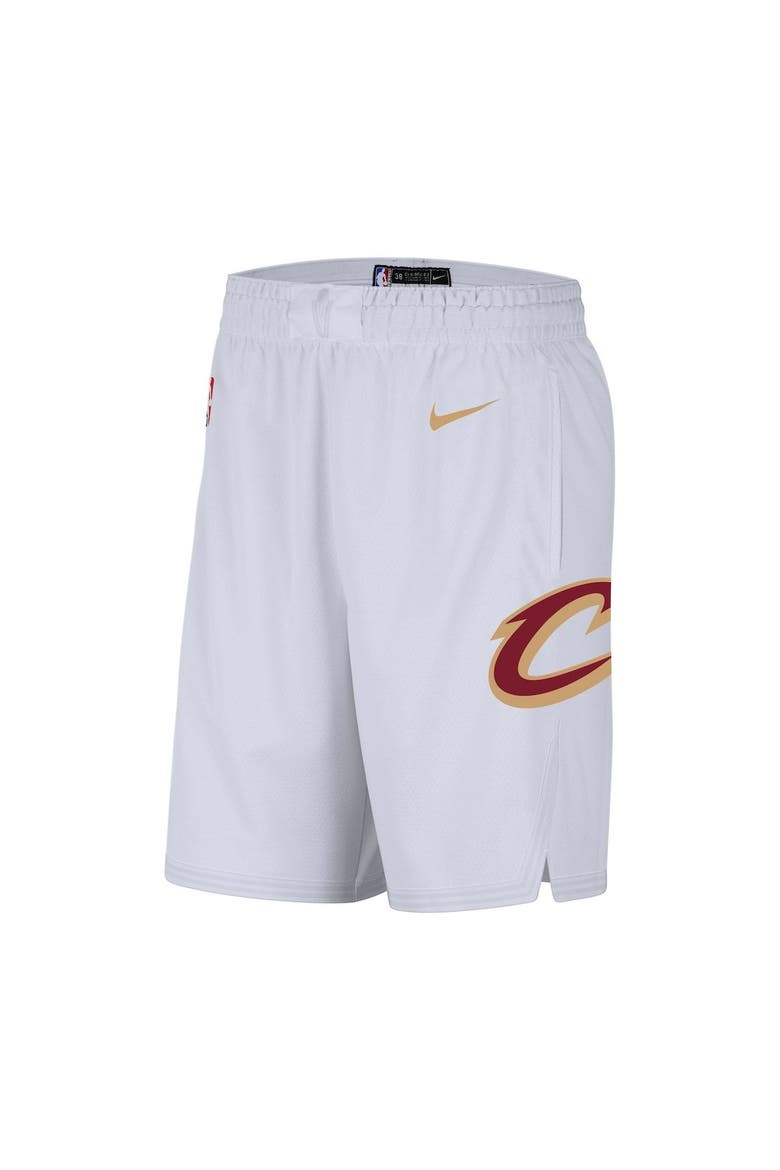 Men's Nike White 2019/20 Cleveland Cavaliers Icon Edition Swingman Shorts, Alternate, color, White