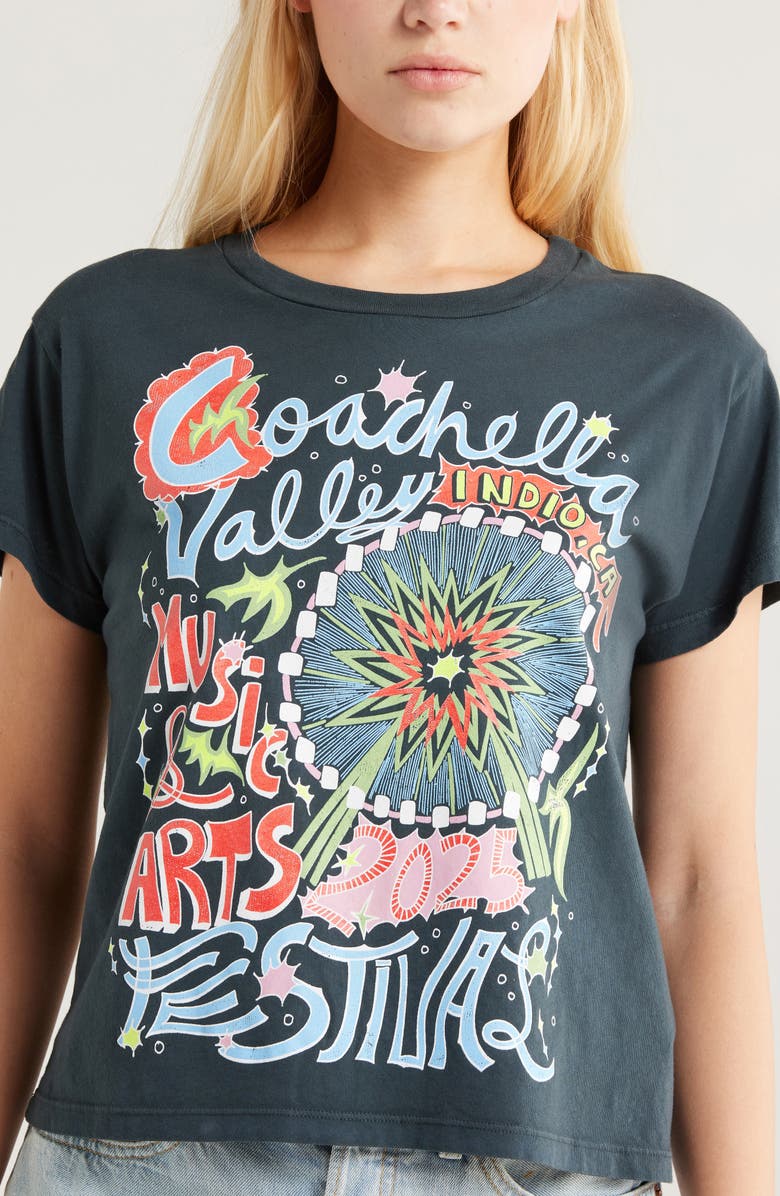 Daydreamer x Coachella Solo Ferris Wheel Cotton Graphic T-Shirt, Alternate, color, Vintage Black