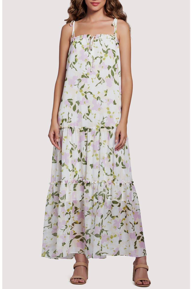 Sweet Pea Floral Maxi Dress, Alternate, color, LAVENDER FLORAL