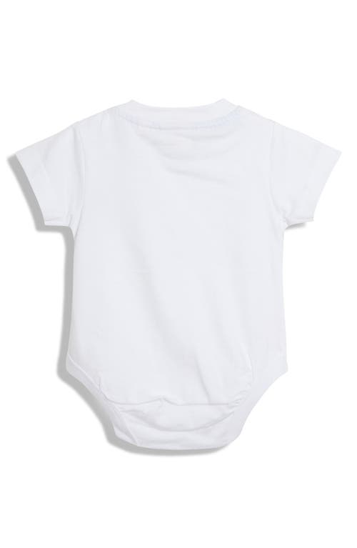 Jojo Maman Bébé Jojo Maman Bebe Cotton Bodysuit & Whale Seersucker Overalls Set In Blue