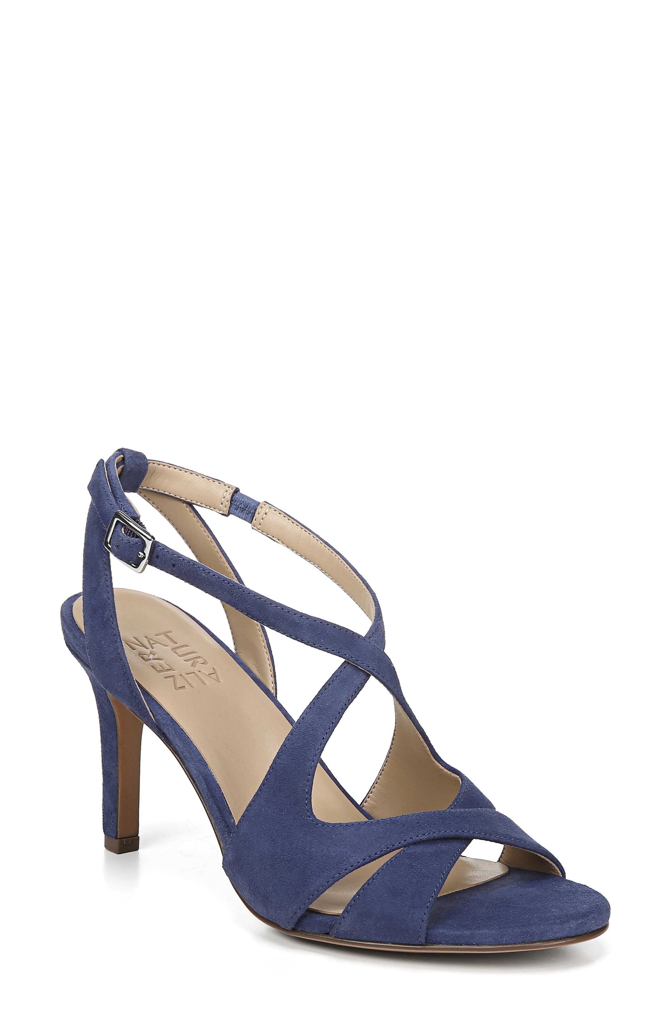 Klein Strappy Sandal, Main, color, DEEP SAPPHIRE SUEDE